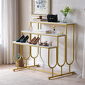 Heavy Duty Display Riser Stand, Tiered Shoes Bags Dolls, Display Table, Imitation marble Grain Planks Display Shelf(3 Tier)