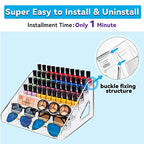 Pero Pero Nail Polish Organizer Acrylic Display Rack for Nail Polish Holder Sunglasses Organizer Essential Oils Holder Clear Eyeglasses Display Case Makeup Organizer - style: 5Layers