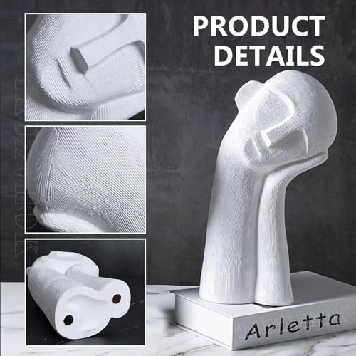 Cool Stuff to Put on Shelves Sculptures Decoration Modern Abstract Art Deco Sculpture Figures Items for Living Room Bedroom Office Table Room Decor Aesthetic(White C) - color: White C