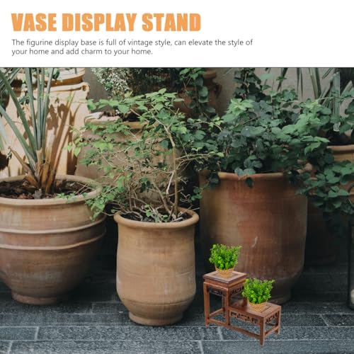 Gadpiparty Chicken Wenge Wood Base Display Stand 7.5X5.7X3.4 Inch Riser for Vases Statues and Home D Cor Accents