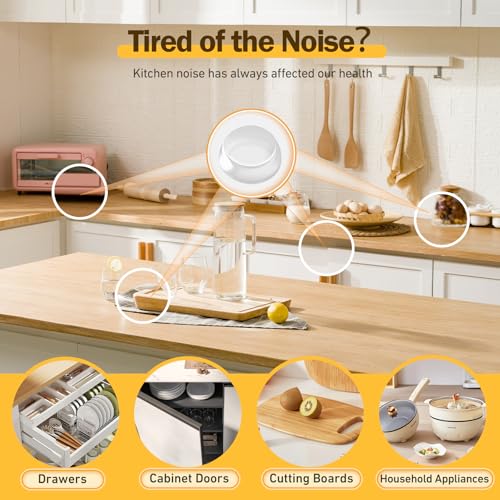 320 Pcs Cabinet Door Bumpers, 1/2" Diameter Self Adhesive Clear Cupboard Door Drawer Bumpers for Kitchen Cabinets Cutting Boards Picture Frames - size: 320-clear