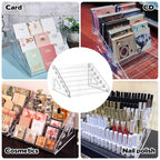 2 Pack 7 Tier Acrylic Card Display Stand, 7-tiers Versatile Display for Trading Cards,Greeting Card Display Stand,Portable Display Rack Holder for Graded Cards, PSA Cards,Sports Cards, Business Cards