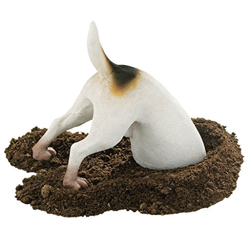Design Toscano Terrence The Terrier Digging Pet Dog Statue - style: Terrence White