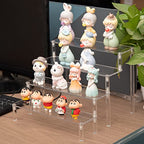 BYCY Acrylic 4-Tier Riser Display Shelf for Figurines, Desserts Holder, Collections Organizer and Cosmetic Items Shelf (4tier-Clear) - color: 4tier-clear