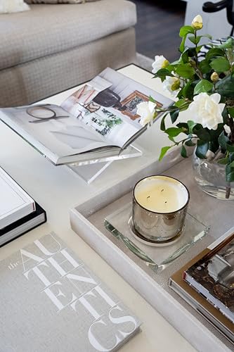 Crystal Candle Dish — by Alice Lane Home Collection — Size Small — Clear K9 Crystal Design — Smooth, Round Cutout is Perfect for Your Favorite Candle or Diffuser — Centerpiece with Elevated Style - size: Small