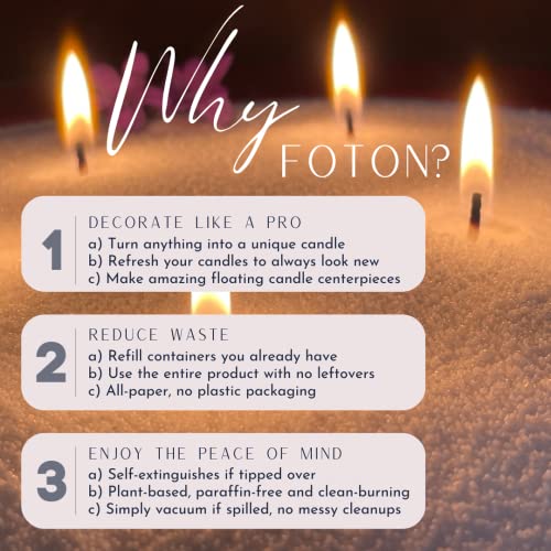 Foton Pearled Candle 18 Oz - Misty Monte Sandalwood Jasmine Scented Non Toxic Luxury Long Lasting Powder Candles up to 120 Hours - Refillable Candle Sand with 30 Wicks for Candle Making - size: 18 oz