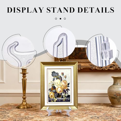 9 Inch Clear Acrylic Display Stand 2pcs Plate Holder Easel for Serving Trays Art Displays Table Numbers Restaurant Menu Holders Kitchen Decor Foldable - color: Clear, size: 9inch