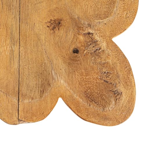 Creative Co-Op Scalloped Mango Wood Tray, Natural