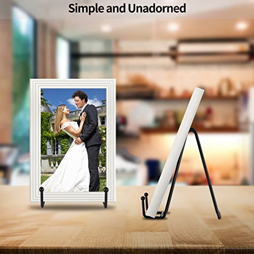 IBosins 5 Pack 6 Inch Plate Holder Display Stands, Metal Black Frame Stand for Picture, Book, Photo Easel, Creation, Collectibles - color: Black, size: 6 Inch