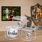 Championship Ring Display Case 3pcs Clear Acrylic Plastic Baseball Display Case Small Showcase with Mini Card Stand Holder Square Storage Box for Jewelry Sport Ring Candy Box - style: Ring