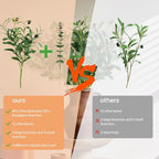 16Pcs Faux Olive Branches&Eucalyptus Branches, 18''Artificial Olive Stems 15''Eucalyptus Stems,Perfect Greenery for Vase,Centerpieces,Spring Decor,Home Decoration for Dining Room&Living Room