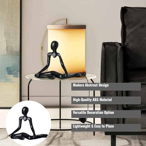 Modern Abstract Sculpture for Home Decor Contemporary Art Statue Minimalist Decorative Figure - color: Black
