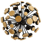 Deco 79 Metal Geometric Sculpture, Set of 2 7", 5"W, Brown