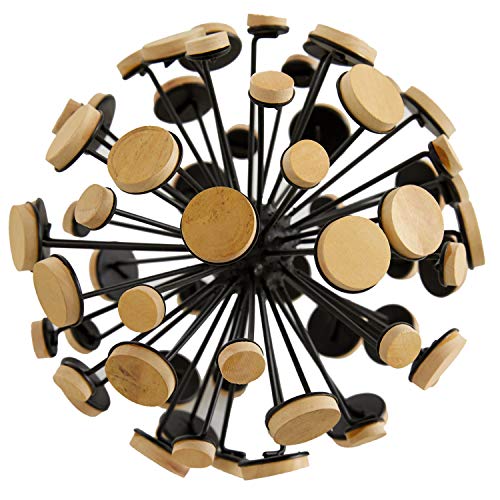 Deco 79 Metal Geometric Sculpture, Set of 2 7", 5"W, Brown