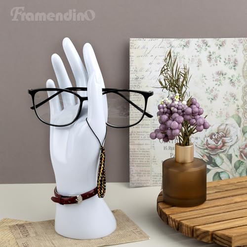 Framendino, Female Mannequin Hand Jewelry Display Holder Stand for Bracelet Necklace Ring Plastic (Black & White, 2 Pack) - color: Black & White, size: 2 Pack