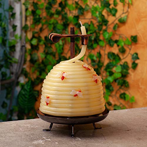 Candle by the Hour 70-Hour Beehive Candle, Eco-friendly Natural Beeswax with Cotton Wick - size: Beehive Candle Standard