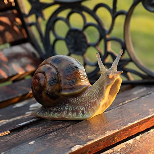 Garden Snail Sculpture, Reptile Resin Sculpture, Suitable for Outdoor Courtyard Pond Garden Lawn Decor Landscape, is The for Garden Enthusiasts (4 inches) - size: 4inch