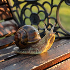Garden Snail Sculpture, Reptile Resin Sculpture, Suitable for Outdoor Courtyard Pond Garden Lawn Decor Landscape, is The for Garden Enthusiasts (4 inches) - size: 4inch