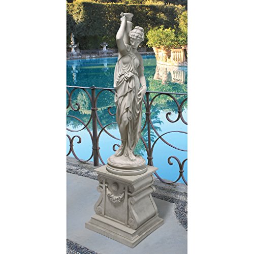 Design Toscano Dione the Divine Greek Water Woman Indoor/Outdoor Garden Statue, Grande, 38 inches tall, Cast Stone Resin, Antique Stone Finish - color: Handcast Polyresin, Antique Stone Finish, size: 39"