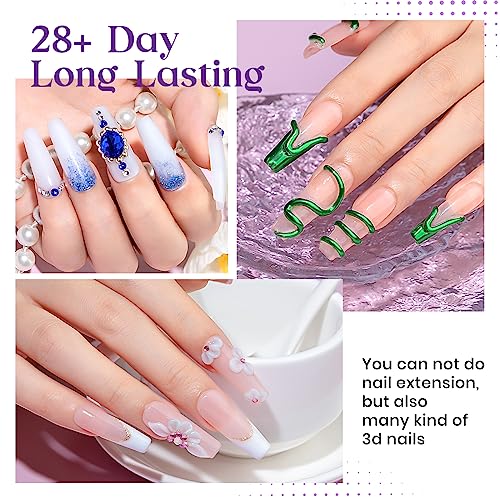 MIZHSE 60g White 3D Gel Nail Art Sculpting, Solid Builder Gel for Nails Non-Sticky Carving Molding Hard Extension Gels Soak Off U V LED for Salon Manicure Home DIY - color: 0-0-White