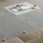 Allpop Max TV Tray Table, Large TV Dinner Tray for Eating, Adjustable Tray Stand on Couch & Bed, Folding Laptop Table with 6 Heights & 3 Tilt Angles, White - color: White, size: Allpop-Max TV Tray