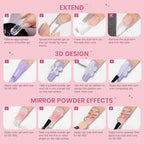 3D Sculpting Gel for Nail Art Pearl White Pink and White Solid Builder Hard Gel for Nail Extend Sculpture Molding Gels Non Stick Hand DIY at Home for Women Girls - color: Pearl White&White&Pink