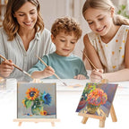 12 Pcs Mini Wood Easel Stands 6 Inch Tabletop Display Holder for Art, Photos, Menus, Wedding Cards, Small Canvases