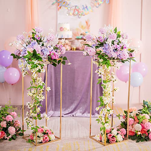 Gold Flower Stand for Table: 31.5” Tall Centerpiece Stand for Wedding Table Reception Floral Center Pieces with Home Decoration Party Event 10 PCS - size: 31.5 INCH-10PCS