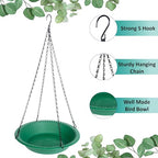 Hanging Bird Feeder Tray with Drainage Holes for Outside, Bird Seed Catcher Tray, Feeding Station (14 inch, Green) - color: Green, size: 14 inch