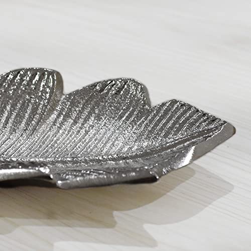 BBH Home's Handmade Silver Novelty Shaped Aluminium Tray 15.78 x 3.74 x 1.18 AMBBVK033AB2020 - color: Silver