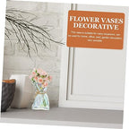 ULTECHNOVO Abstract Irregular Glass Flower Vase Artistic Decorative Centerpiece for Wedding Party Home Office Kitchen Dining Modern Nordic Style