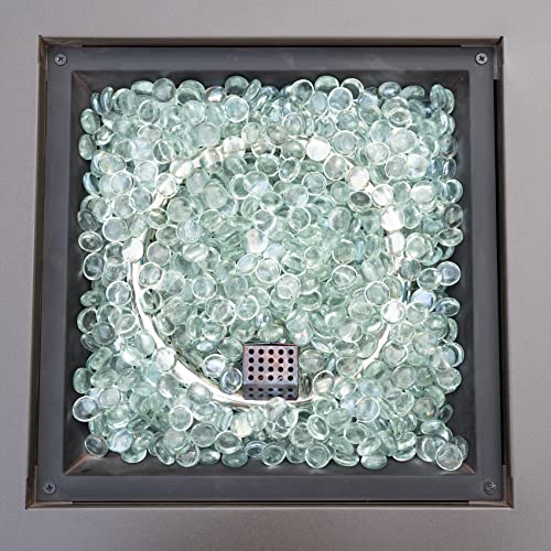 Mr. Fireglass 10 Pound Fire Glass Beads, 1/2" Reflective Round Fire Glass Drops for Fireplace Fire Pit & Lanscaping, High Luster Crystal Ice - color: Crystal Ice, size: 1/2 inch, 10 Pounds