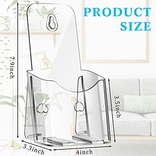 10 Pieces Acrylic Brochure Holder Stand Pamphlet Holder 4 x 7.9 Inches Clear Literature Display Rack Plastic Flyer Display Stand for Vendors, Brochure, Trifold, Magazine, Pamphlet, Booklets, Menu - size: 4"x7.9"