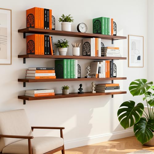 HappyHapi Decorative Bookends for Shelves, 7 Pair Metal Book Ends for Heavy Books, Black Book Stopper for Home Office Library, 6.9" x 4.7" x 3.5"（14 Pcs）