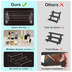 Acrylic Display Riser Stand of 6pcs, 5mm Thickness,12'' Length Tierd Display Stands, Acrylic Shelf Risers for Perfume Display,Risers for Buffet Table,Cupcake Stand,Pop Figurines,Tumbler,Food - size: 6PCS