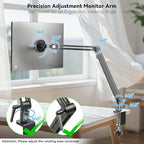 Jakeko Strong Magnetic Portable Monitor Desk Clamp - 75mm VESA Mount 4.7" 12.9" 15.6" 16" 17.3" 18.5 inch 360° Rotate Base Tablet Holder Arm JK07B1 - size: Up to 18.5''