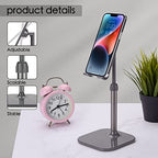 Doboli Cell Phone Stand, Phone Stand for Desk, Phone Holder Stand Compatible with iPhone and All Mobile Phones Tablet, Gifts for Adults Women Men Mom Wife, Space Gray - color: Space Gray