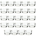 Juvale Glass Votive Candle Holders - Fits Standard Tealight Candles - Short Tealight Holders - Pack of 24, 1.9 in Dia x 1.0 in H