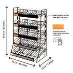 ODOXIA Candy Display Rack | Countertop Snack Organizer for Stores & Office | Chip Rack & Snack Stand for Counter Displays | Merchandising Shelf for Candy, Chips & Snacks