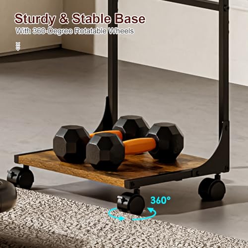 Floor Kindle Tablet iPad Stand with 2-Tier Storage Shelves,Angle Height Adjustable iPad Tablet Kindle Holder for Bed with 360-Degree Rotating Wheels, Compatible with 4.7"-13" Kindle Cell Phone iPhone - size: 11.4"D x 15.4"W x 56.4"H