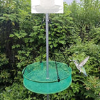 2 Pack 20'' Bird Seed Catcher Tray for Pole Mounted Bird Feeder,Birdseed Hoop with Holes Fits 1" Pole | 4" Deep Design for Birds Feeders Outdoors Backyard Garden