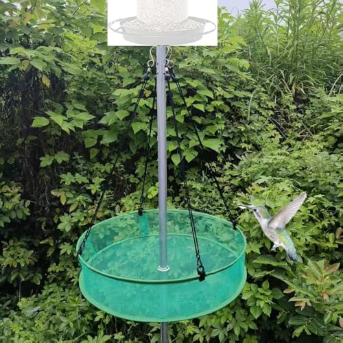 2 Pack 20'' Bird Seed Catcher Tray for Pole Mounted Bird Feeder,Birdseed Hoop with Holes Fits 1" Pole | 4" Deep Design for Birds Feeders Outdoors Backyard Garden