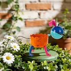 Oak & Lore Whimsical Metal Dog Garden Statues, Cute Garden Sculptures & Statues Yard Art with Planters for Patio Lawn Backyard Decor - style: DOG