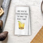 Tequila Gifts Kitchen Towels - Funny Mexican Tequila Gifts Waffle Decorative Dish Towels, Alcohol Gift Hand Towel, Mexican Tea Towel, 16×24 Inches - color: Tequila- 02