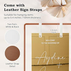 Wedding Sign Holder, Adjustable Welcome to Our Wedding Sign Stand W/Design Bundle & Leather Sign Hanging Straps, Heavy Duty Easel Stand for Sign, Wedding Seating Chart Stand, Easel for Display - color: Copper