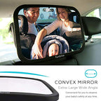 Funbliss 2-Pack Baby Car Mirror - Shake-Proof & Shatterproof, 360° Adjustable Angle, Clear Wide View for Rear-Facing Infants, Easy Install, Perfect Baby Travel Gear & Carseat Accessories - color: 2PACK