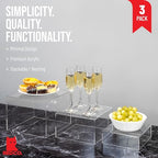 Red Co. Set of 3 Crystal Clear Acrylic Cube Display Nesting Risers with Hollow Bottoms, Transparent - color: Clear, size: 6",7",8" - 1 pack