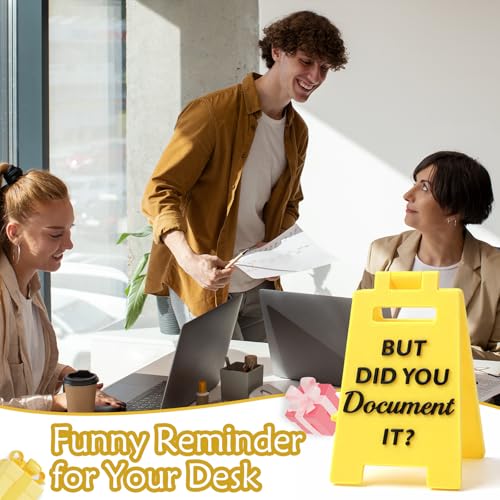 But Did You Document It 3D Printed Reminder Desk Sign, Practical Office Decor Organizational Workplace Prompt for Team Leads, Detail-Oriented Workers, Easy Display Home Office Essential Workplace Gift - color: Document