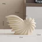 White Ceramic Vase – Nordic Minimalist Unglazed Stoneware Flower Vessel, Living-Room Centerpiece, Boho-Soft Furnishing Accent (01 (Small)) - color: 01 (Small)