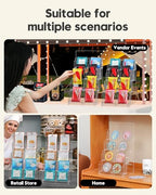 Acrylic Sticker Display Stand, Sticker Holder Display for Vendor Events, Card Rack Display Stand, Portable Display Rack - size: Two Rows